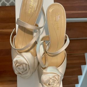 Kate Spade satin bow with wrap around ankle strap